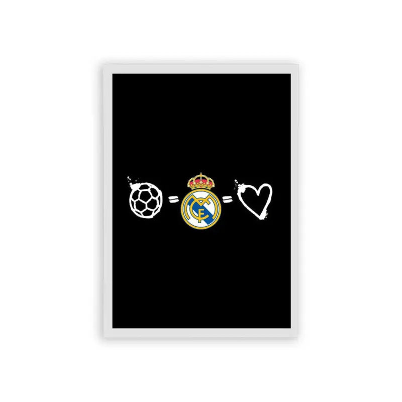 Real Madrid 'The Heart of Madrid' Framed Poster White Hard Fiber