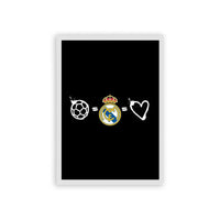Real Madrid 'The Heart of Madrid' Framed Poster White Hard Fiber