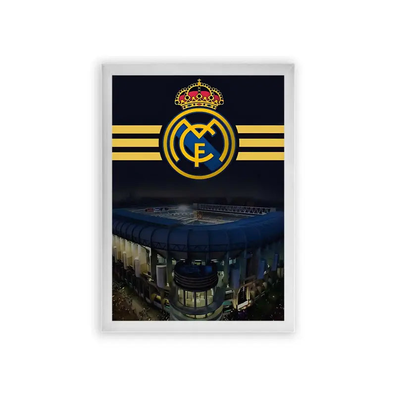 Real Madrid 'Madridista Pride' Framed Poster White Premium Wood