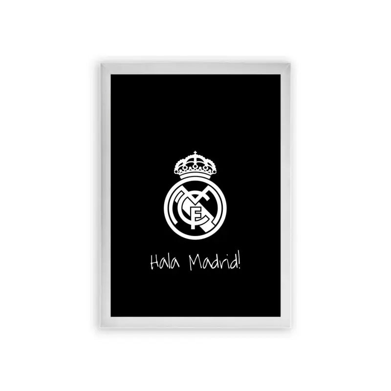 Real Madrid 'Pure Passion' Framed Poster White Premium Wood