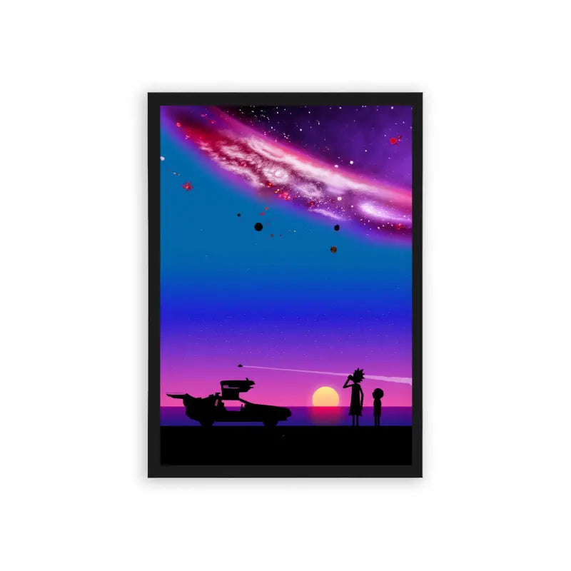 Rick & Morty 'Galactic Scenery' Framed Poster Black Hard Fiber