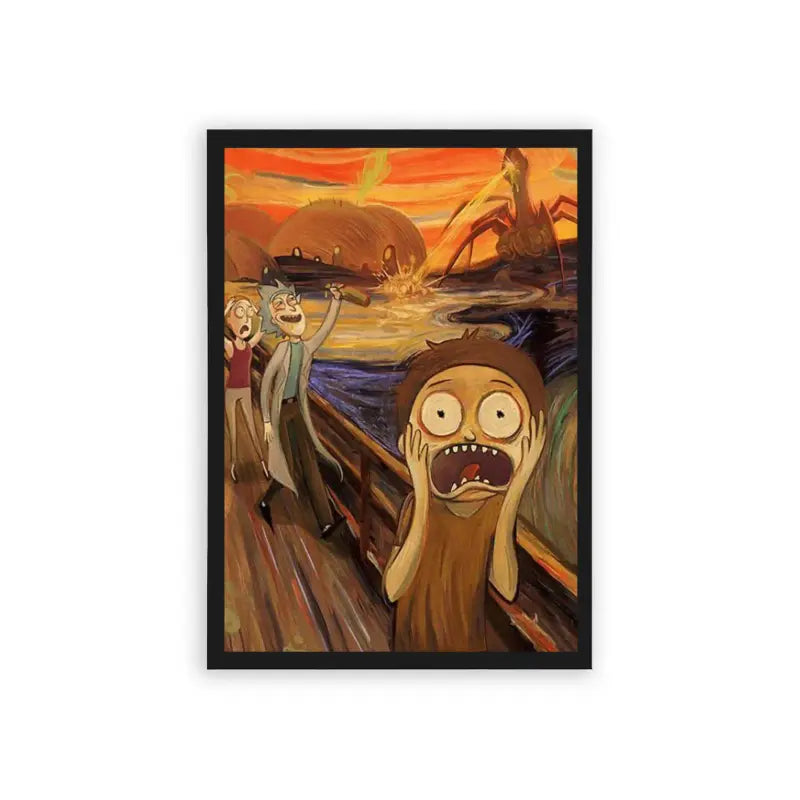 Rick & Morty 'Interdimensional Scream' Framed Poster Black Hard Fiber