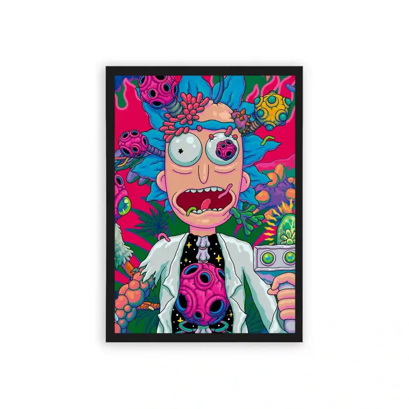 Rick & Morty 'Intergalactic Insanity' Framed Poster Black Hard Fiber