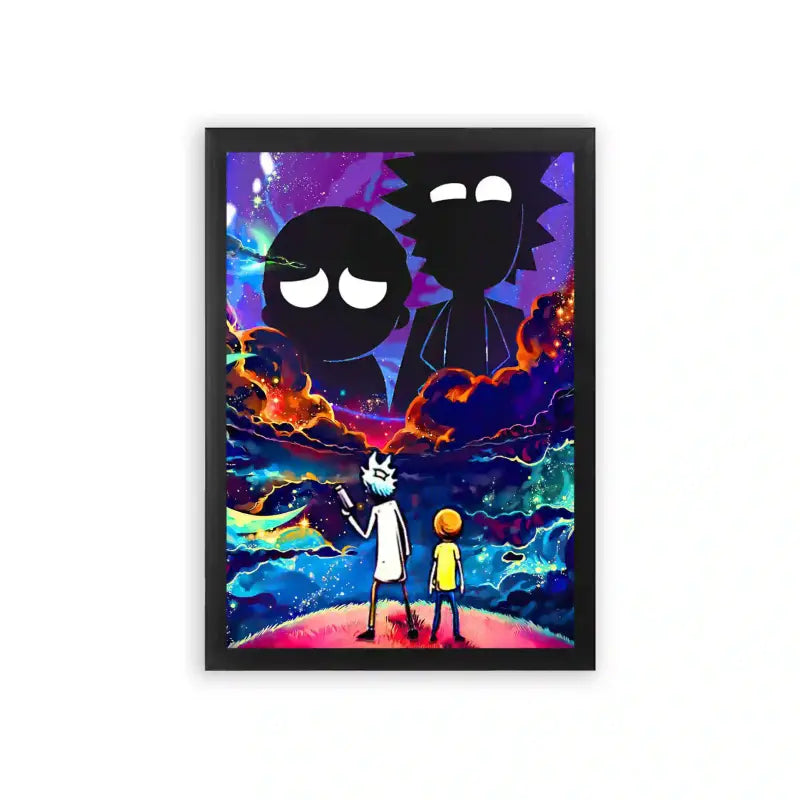 Rick & Morty 'The Enigmatic Duo' Framed Poster Black Premium Wood