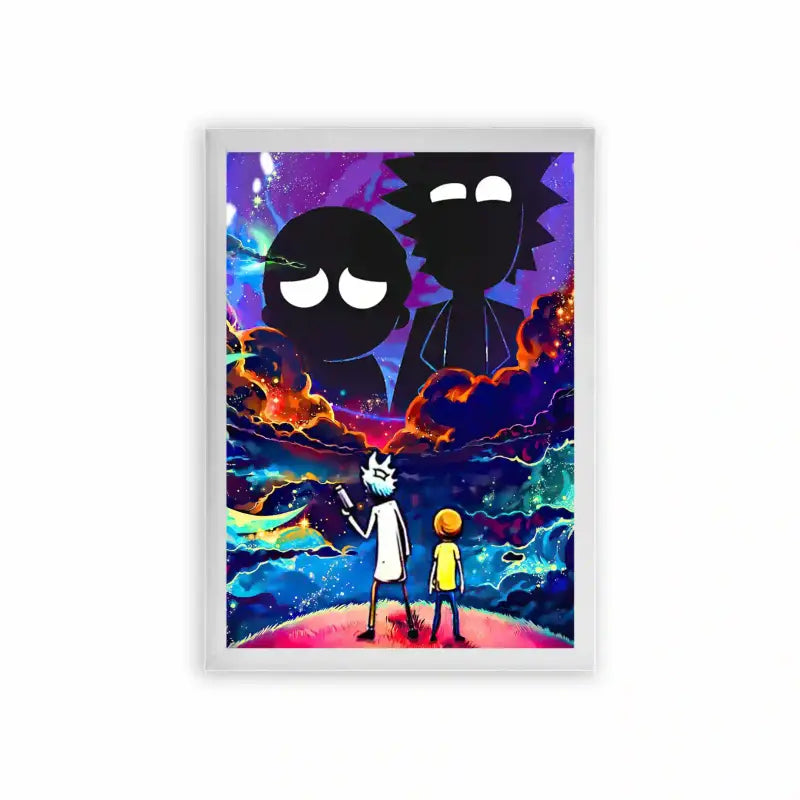 Rick & Morty 'The Enigmatic Duo' Framed Poster White Premium Wood