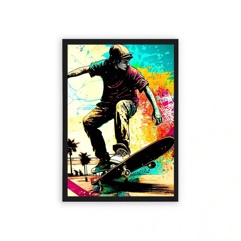 Skate 'Skater's Palette' Framed Poster Black Hard Fiber