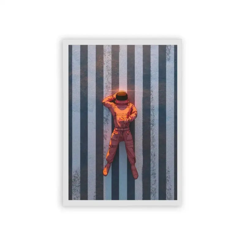Astronaut 'Voyager' Framed Poster White Hard Fiber