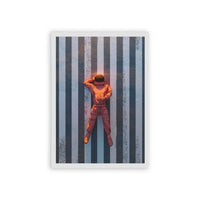 Astronaut 'Voyager' Framed Poster White Hard Fiber