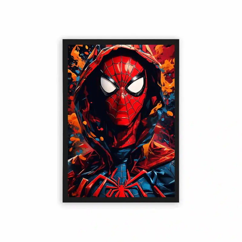 Spiderman 'A Hero's Resolve' Framed Poster Black Hard Fiber