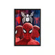 Spiderman 'A Spectrum of Suits' Framed Poster Black Hard Fiber
