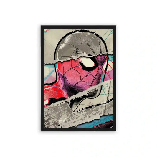 Spiderman 'Abstract Arachnid' Framed Poster Black Hard Fiber