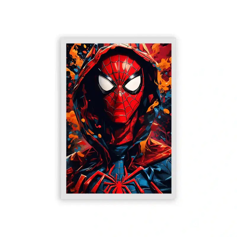 Spiderman 'A Hero's Resolve' Framed Poster White Hard Fiber