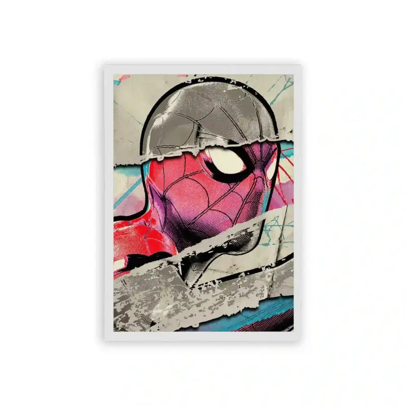 Spiderman 'Abstract Arachnid' Framed Poster White Hard Fiber