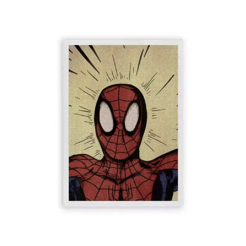 Spiderman 'Spider Sense' Framed Poster White Hard Fiber