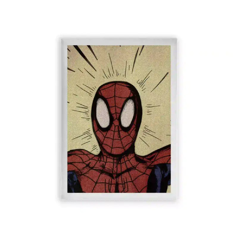 Spiderman 'Spider Sense' Framed Poster White Premium Wood