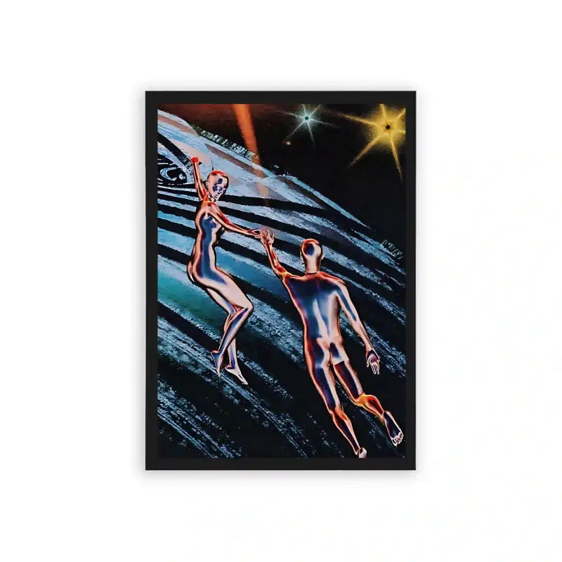 Spirits 'Celestial Dance' Framed Poster Black Hard Fiber