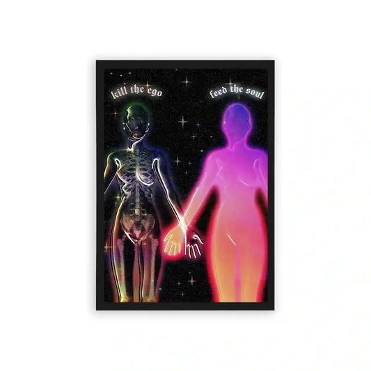 Spirits 'Cosmic Duality' Framed Poster Black Hard Fiber