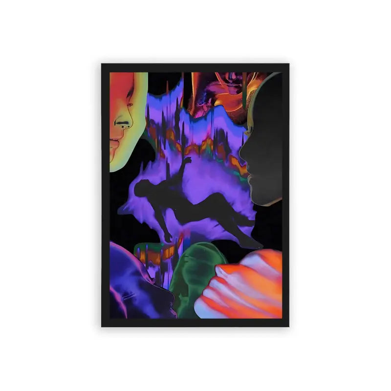 Spirits 'Ethereal Fusion' Framed Poster Black Hard Fiber