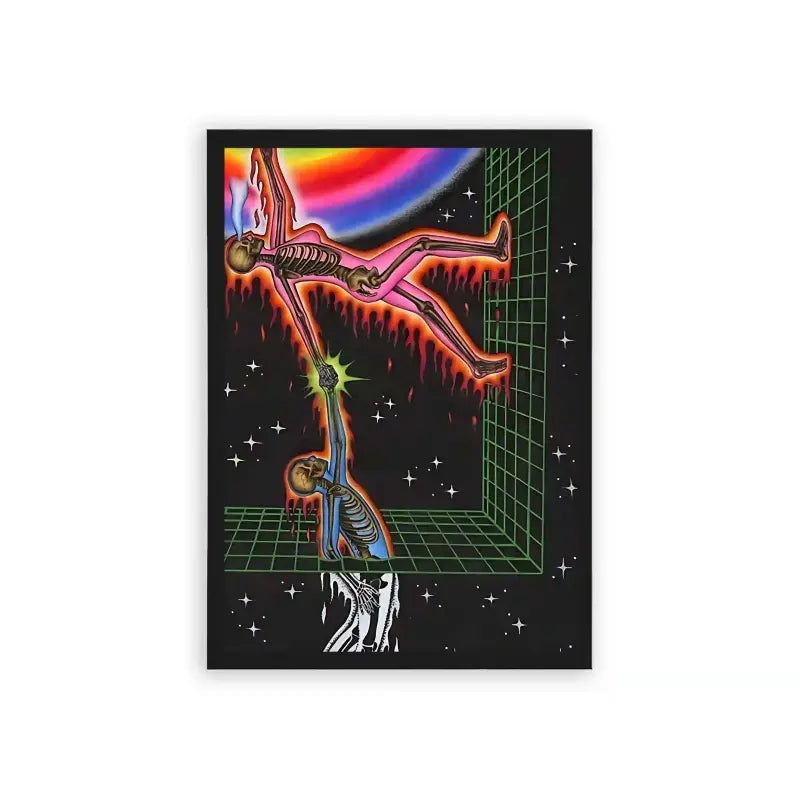 Spirits 'Skeletal Symphony' Framed Poster Black Hard Fiber