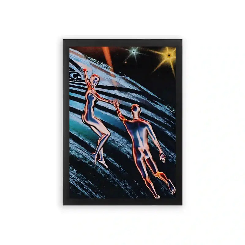 Spirits 'Celestial Dance' Framed Poster Black Premium Wood