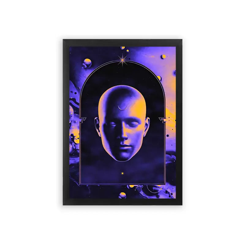 Spirits 'Cosmic Consciousness' Framed Poster Black Premium Wood