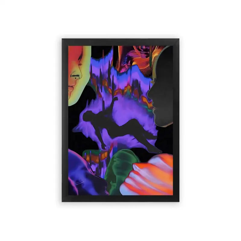 Spirits 'Ethereal Fusion' Framed Poster Black Premium Wood