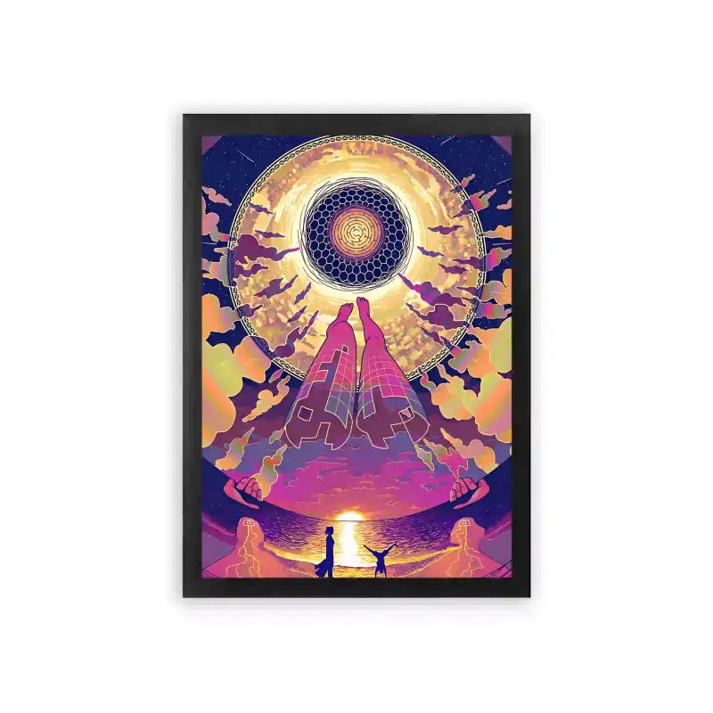 Spirits 'Galactic Ascension' Framed Poster Black Premium Wood