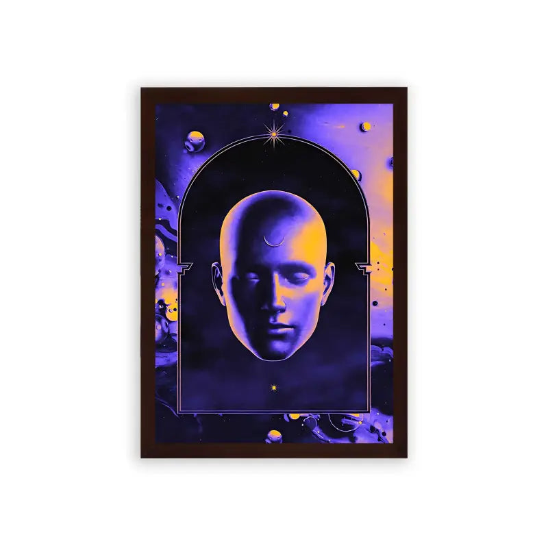 Spirits 'Cosmic Consciousness' Framed Poster Brown Premium Wood