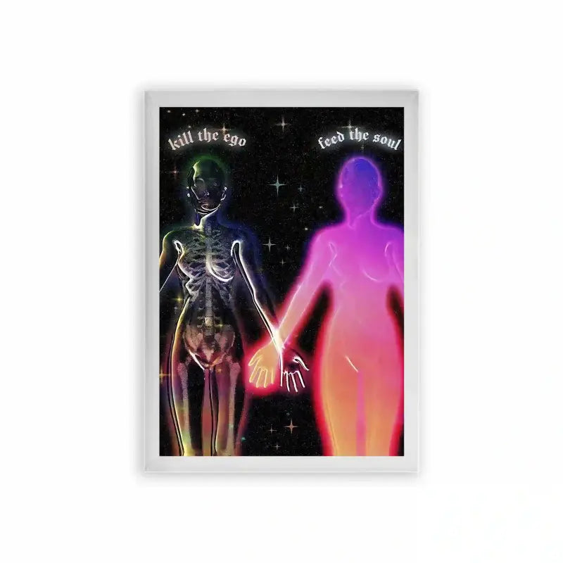 Spirits 'Cosmic Duality' Framed Poster White Premium Wood