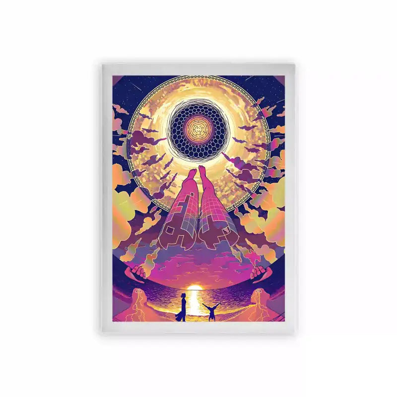 Spirits 'Galactic Ascension' Framed Poster White Premium Wood