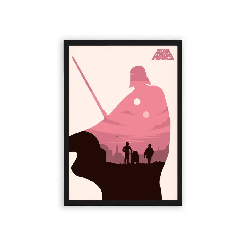 Star Wars 'Rebellion's Silhouette' Framed Poster Black Hard Fiber