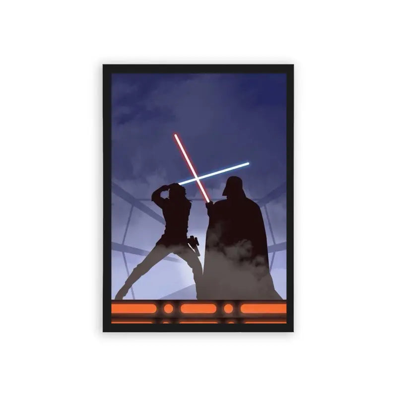 Star Wars 'The Epic Encounter' Framed Poster Black Hard Fiber