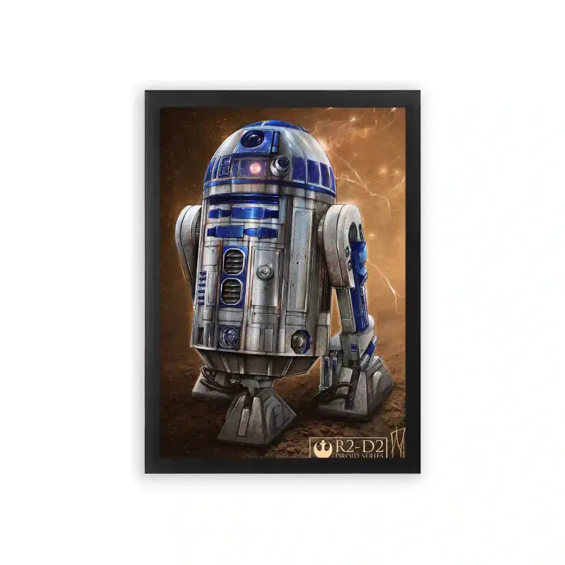 Star Wars 'R2D2' Framed Poster Black Premium Wood