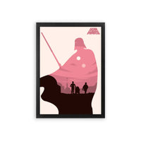 Star Wars 'Rebellion's Silhouette' Framed Poster Black Premium Wood