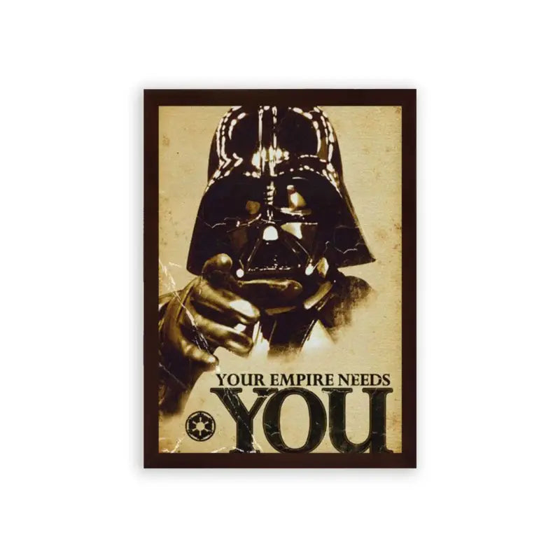 Star Wars 'The Empire Needs You' Framed Poster Brown Premium Wood