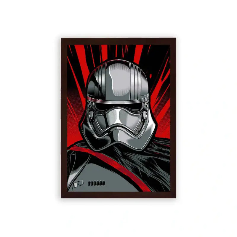 Star Wars 'The Stormtrooper's Stare' Framed Poster Brown Premium Wood