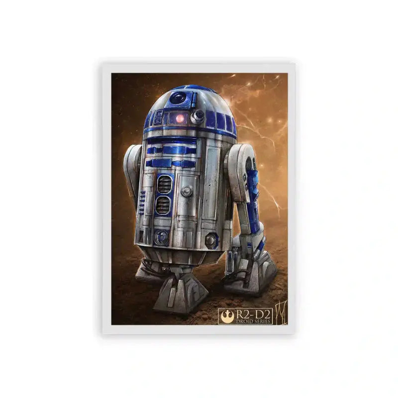 Star Wars 'R2D2' Framed Poster White Hard Fiber