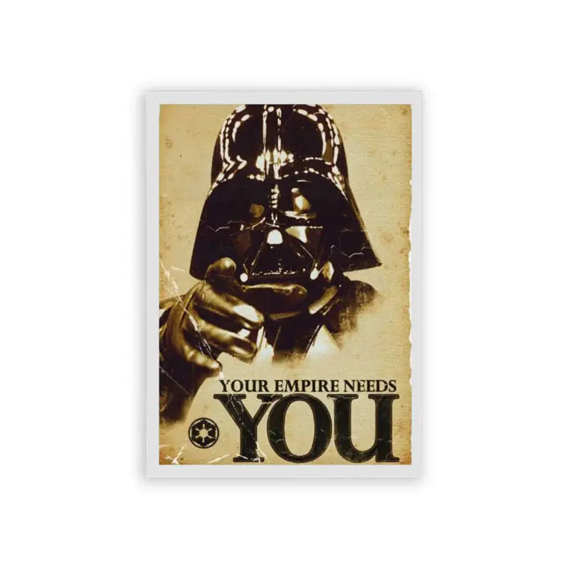 Star Wars 'The Empire Needs You' Framed Poster White Hard Fiber