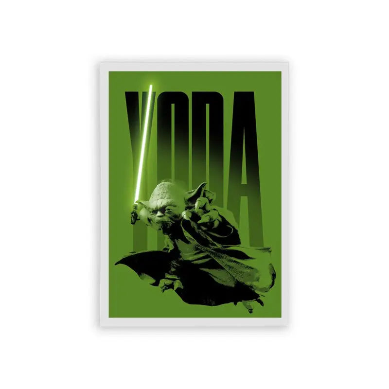 Star Wars 'Yoda's Legacy' Framed Poster White Hard Fiber