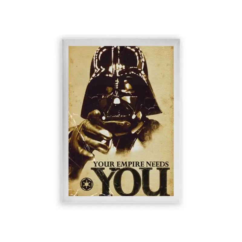 Star Wars 'The Empire Needs You' Framed Poster White Premium Wood