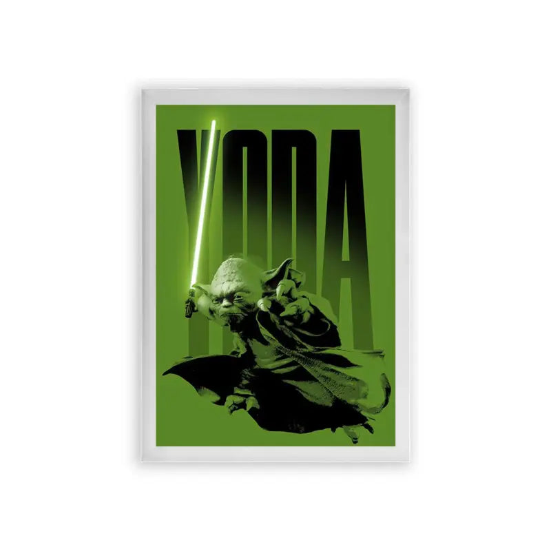 Star Wars 'Yoda's Legacy' Framed Poster White Premium Wood