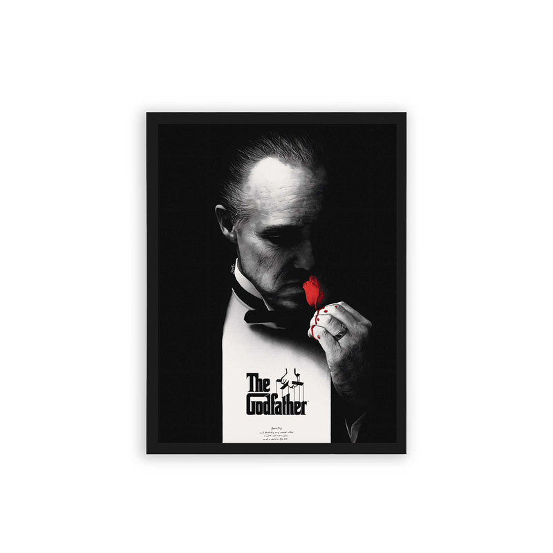 The Godfather 'Bloody Flower' Framed Poster Black Hard Fiber