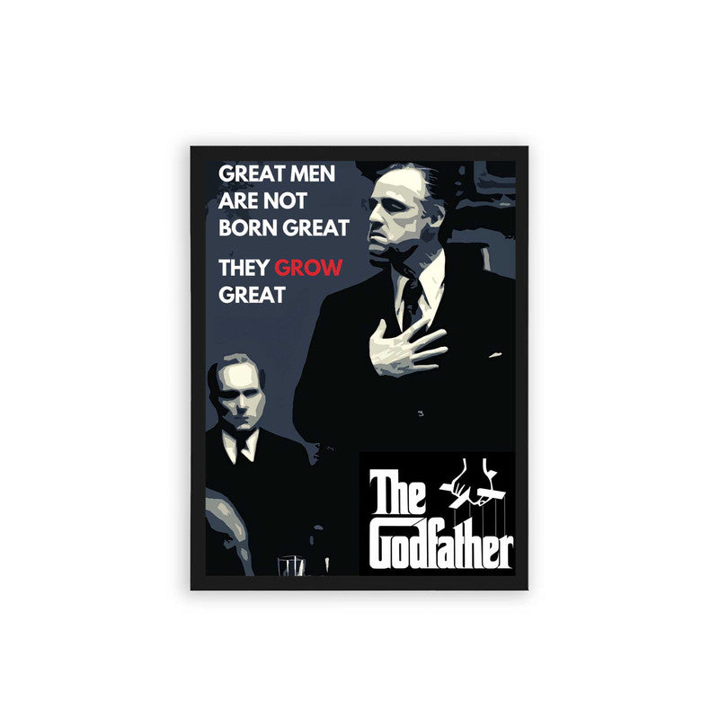 The Godfather 'Great Men' Framed Poster Black Hard Fiber