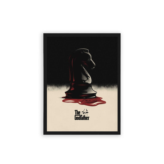 The Godfather 'The Knight' Framed Poster Black Hard Fiber