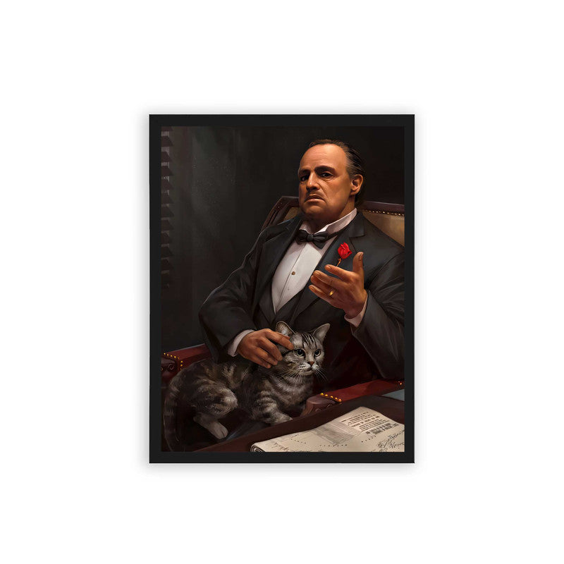 The Godfather 'The Patriarch's Presence' Framed Poster Black Hard Fiber