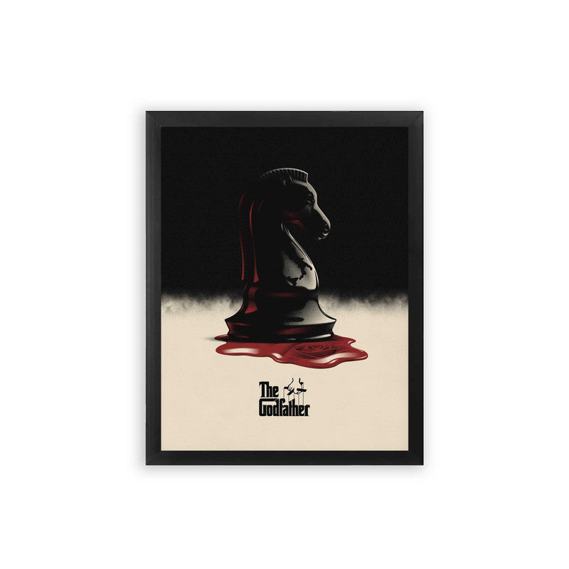 The Godfather 'The Knight' Framed Poster Black Premium Wood