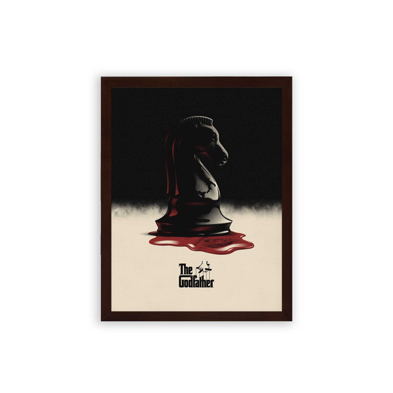 The Godfather 'The Knight' Framed Poster Brown Premium Wood