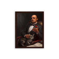 The Godfather 'The Patriarch's Presence' Framed Poster Brown Premium Wood