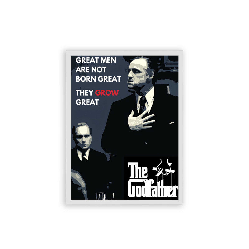 The Godfather 'Great Men' Framed Poster White Hard Fiber