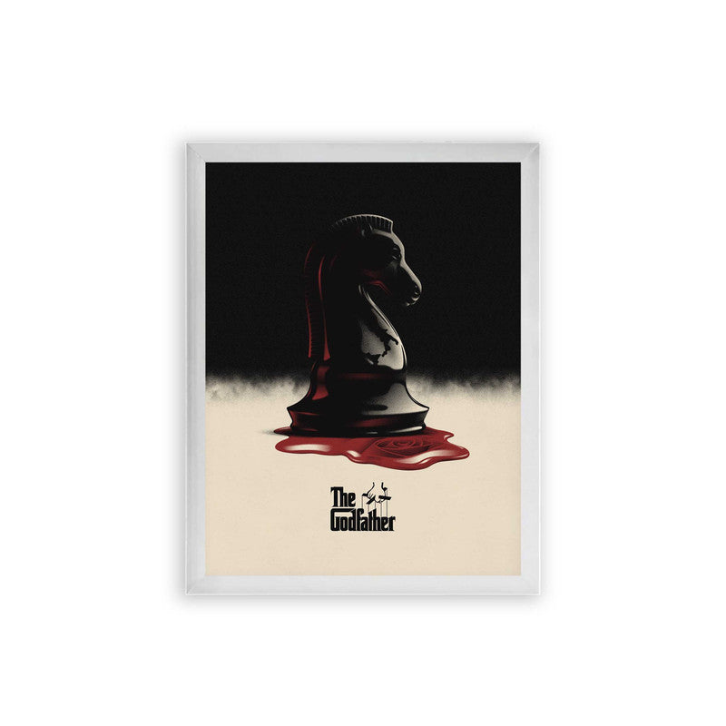 The Godfather 'The Knight' Framed Poster White Premium Wood